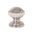 7/8 Inch Tall x 3/4" Diam Polished Nickel Finish Knurled Brass Ball Finial 1/4-27F (11411N)