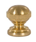 Knurled Ball Style Brass Lamp Finial Unfinished Brass 7/8" Tall x 3/4" Diam (11411U)