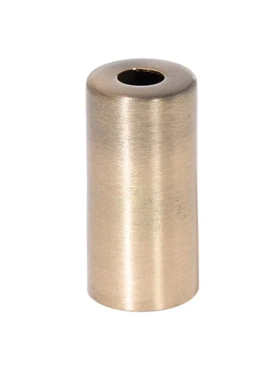 1-7/8" Tall, 15/16" I.D. Candelabra E-12 Antique Brass Metal Socket Cup, 1/8IP (11660A)