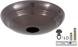 Antique Bronze Solid Spun Brass Ribbed Canopy KIT (11734B)