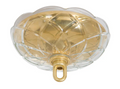 6 Inch Diameter Clear Crystal Canopy for Chandelier With Polished Brass Insert & Screw Collar (11759)
