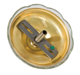 6 Inch Diameter Clear Crystal Canopy for Chandelier With Polished Brass Insert & Screw Collar (11759)