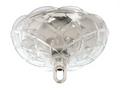 6 Inch Diameter Clear Crystal Canopy For Chandelier, Nickel Plated Brass Insert & Matching Screw Collar Hardware Kit (11759N)