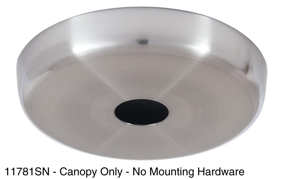 5" Diam. Satin Nickel Finish Plain Rounded Ceiling Canopy Or Canopy Kit (11850SN)