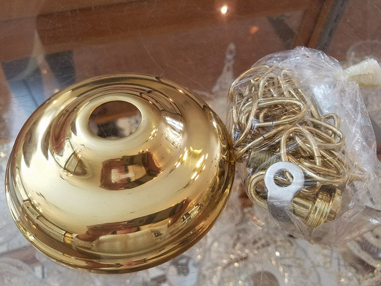 Solid Brass (Nickel Plated Shown) Canopy Kit, 5-1/2" dia. (11833)