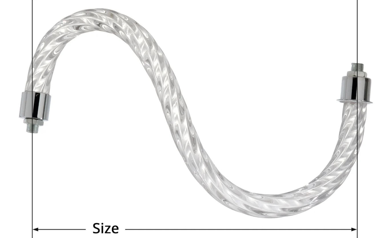 6" - 14" Rope Pattern Glass Chandelier Arm (11900)