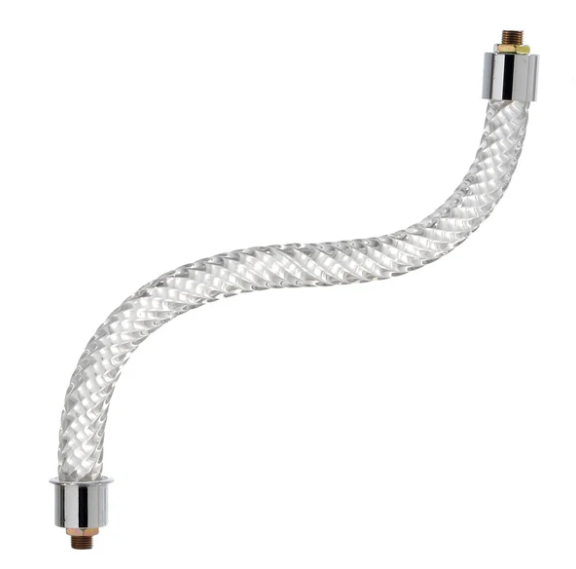 6" - 8" Rope Pattern Glass Chandelier Arm (11902)