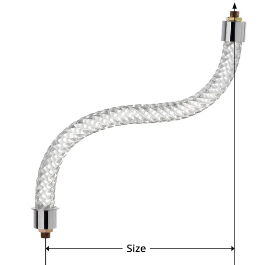 6" - 8" Rope Pattern Glass Chandelier Arm (11902)