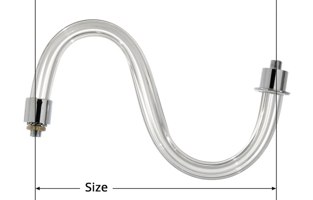 6" - 12" Fluted Glass Chandelier Arm (11907)