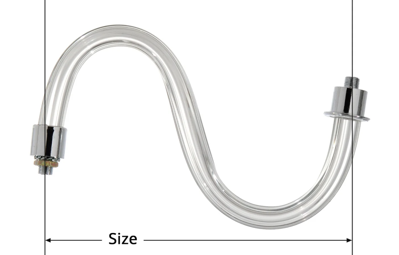 6" - 12" Fluted Glass Chandelier Arm (11907)