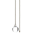 20" Length Brass Pull Chain Clear Glass Diamond Pattern Ball Pendant (15006L)