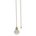 19" Length Brass Pull Chain Eggshell Ceramic Ball Pendant (15013)
