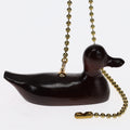 19-1/2" Length Brass Pull Chain Brown Duck Ceramic (15016)