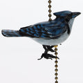 18" Length Brass Pull Chain Blue Jay Bird Ceramic (15019)