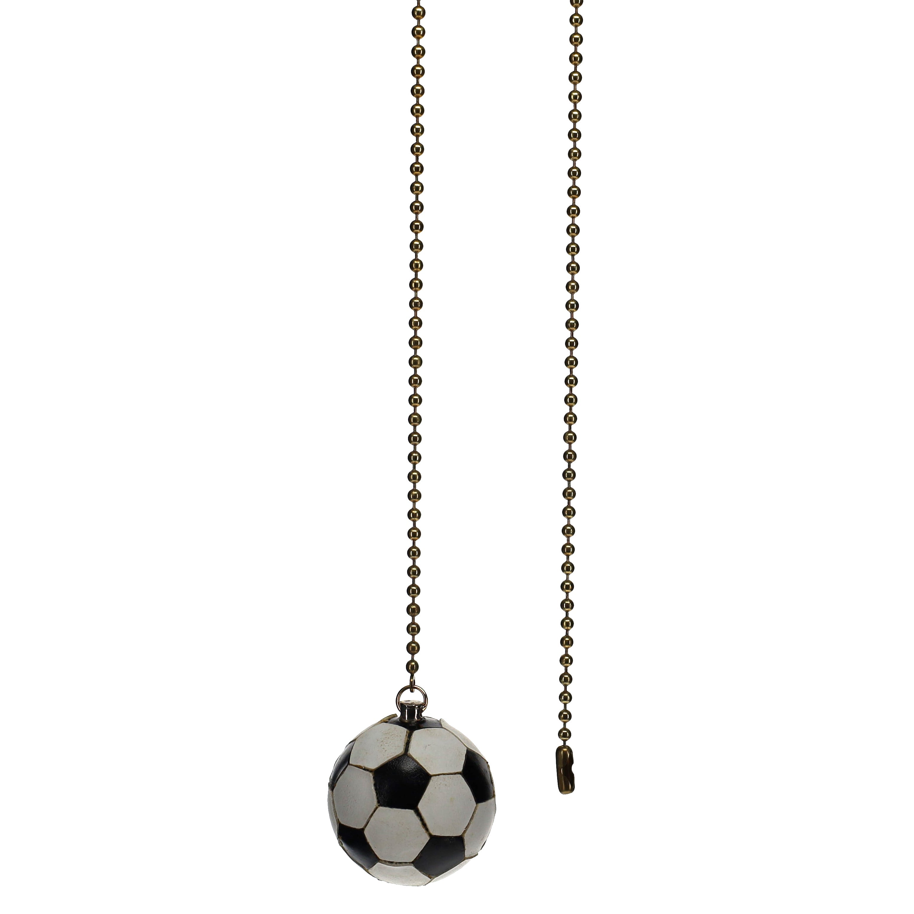 20" Length Brass Pull Chain Soccer Ball, 1-1/2" Diam (15024)