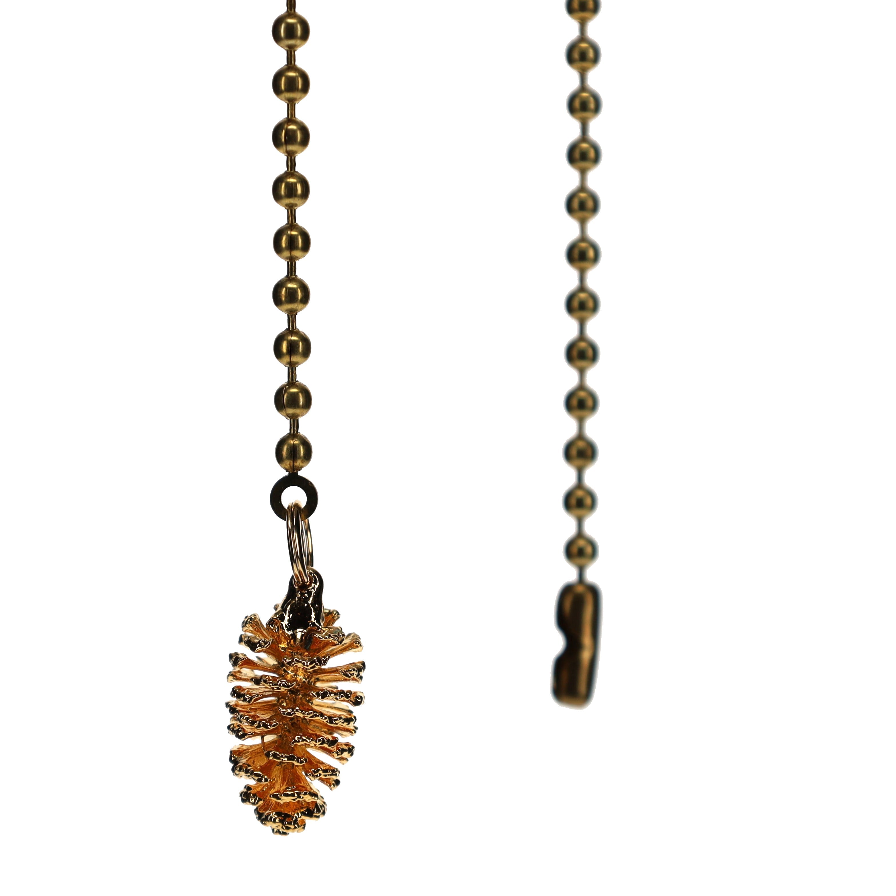 20" Length Brass Pull Chain Pinecone Pendant (15029)