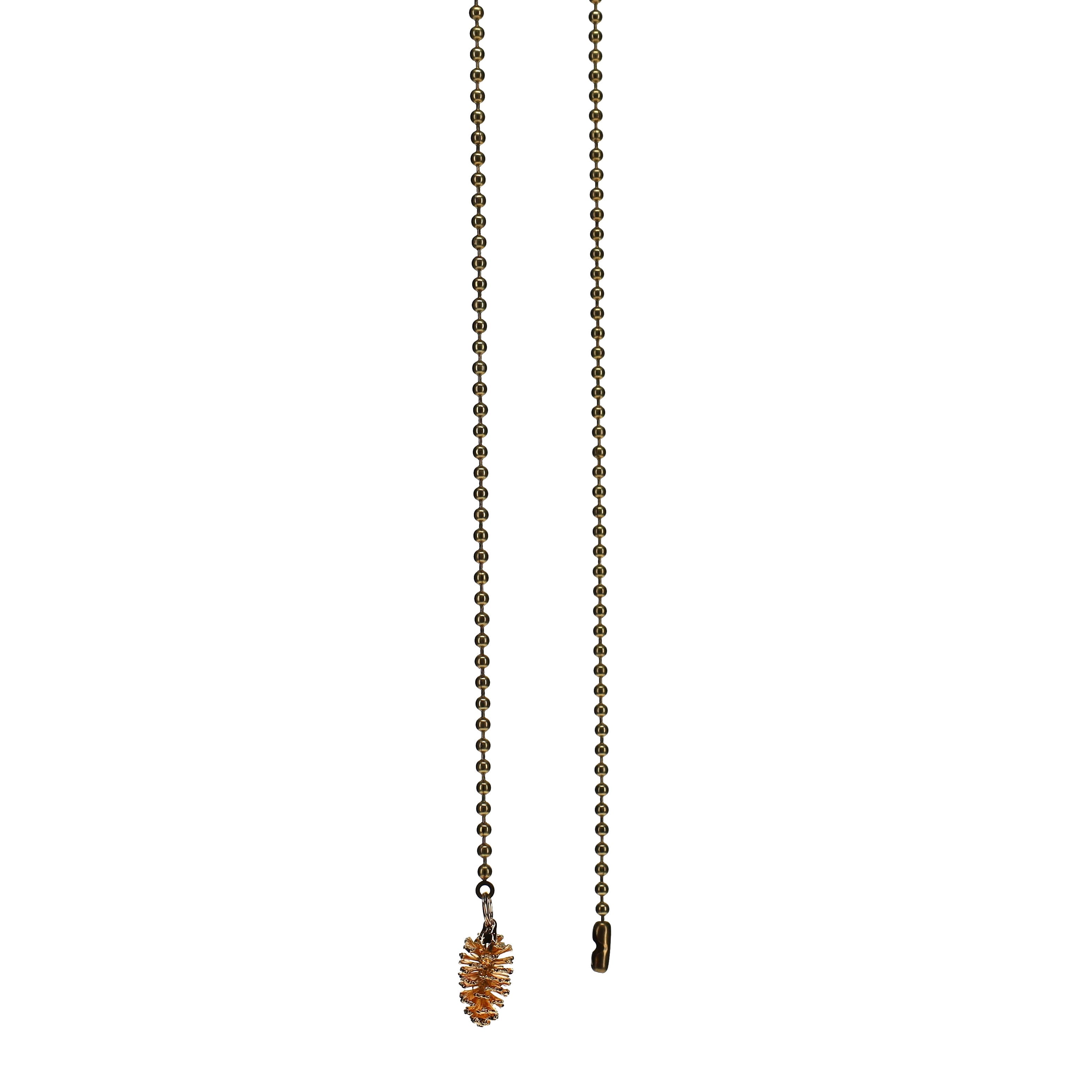 20" Length Brass Pull Chain Pinecone Pendant (15029)