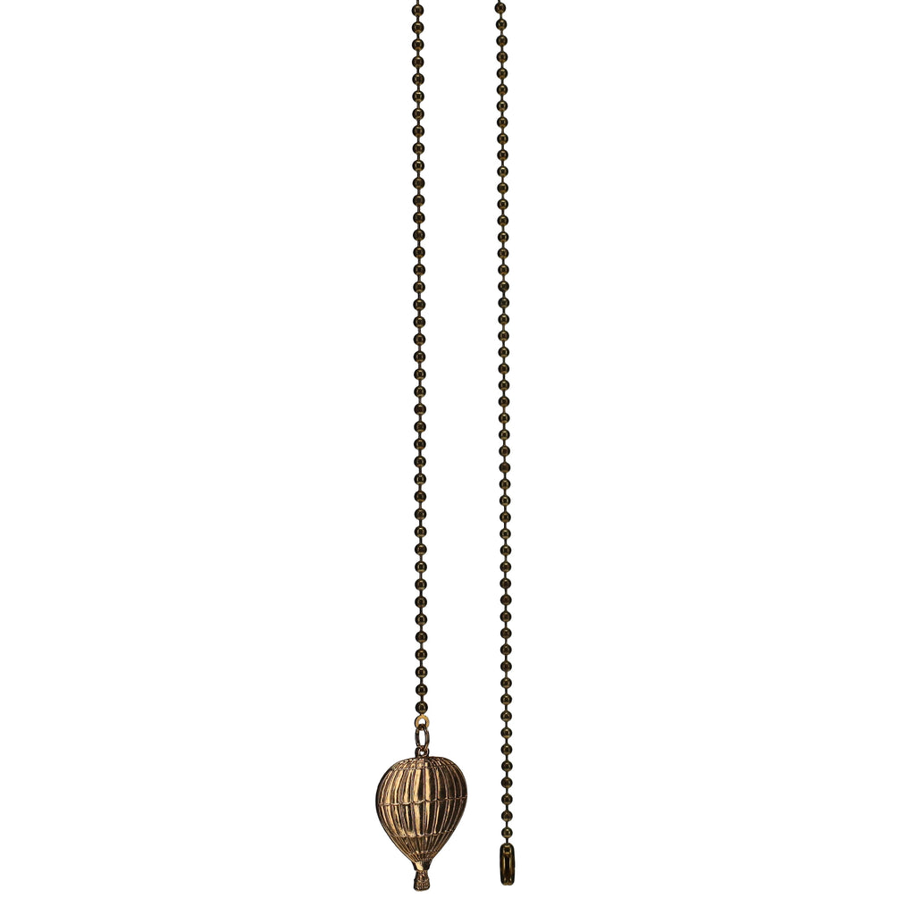 20" Length Brass Pull Chain Hot Air Balloon Pendant (15030)