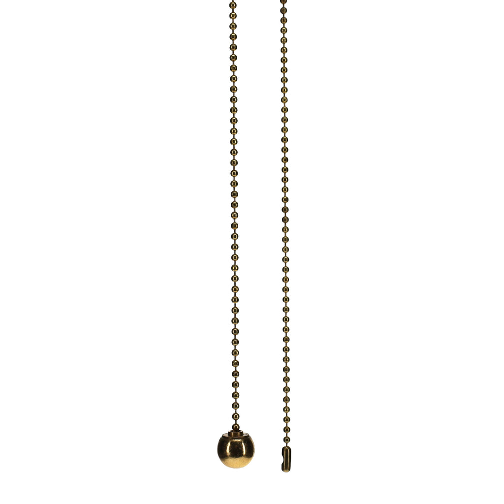18-1/2" Length Brass Pull Chain Brass Ball Pendant (15031)