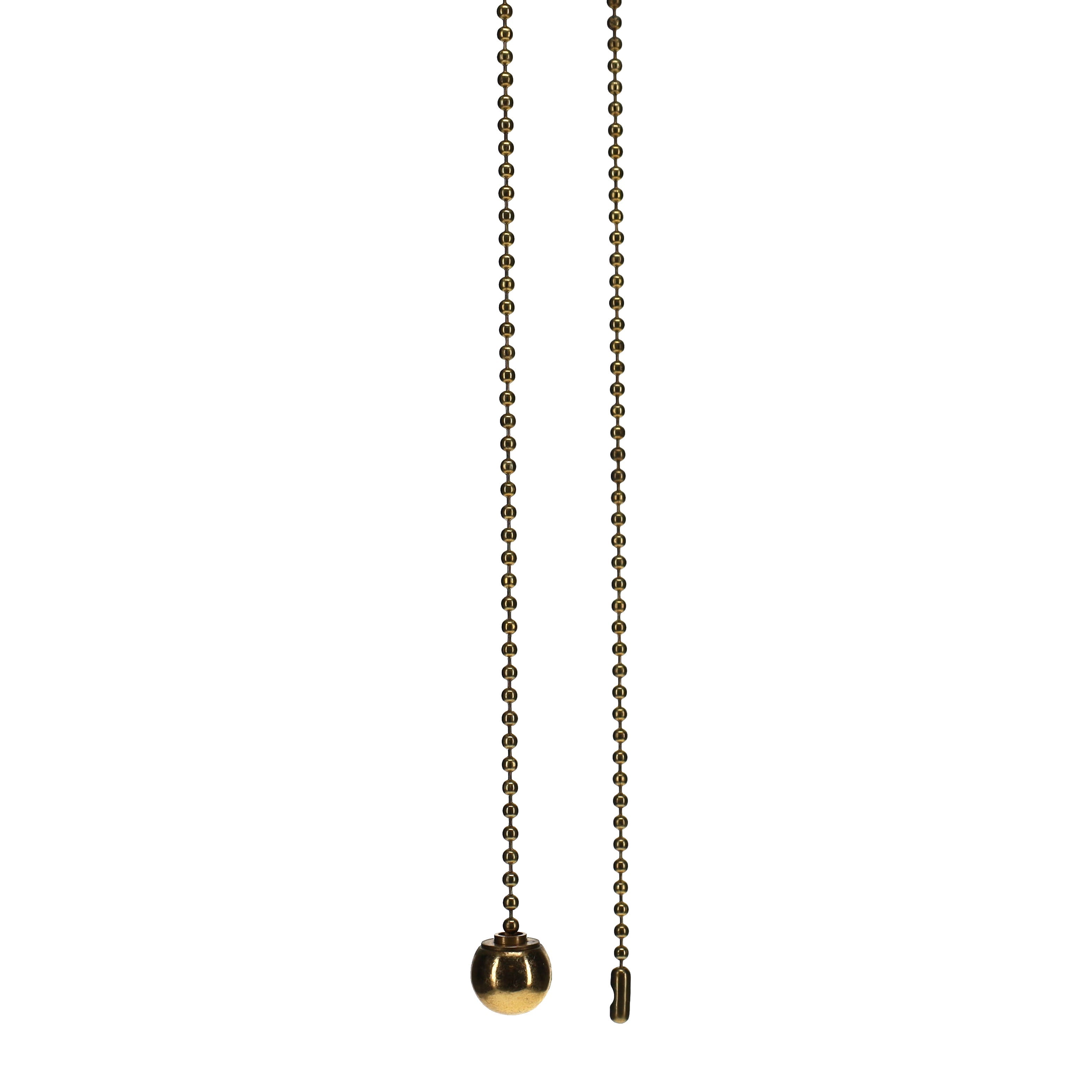 18-1/2" Length Brass Pull Chain Brass Ball Pendant (15031)