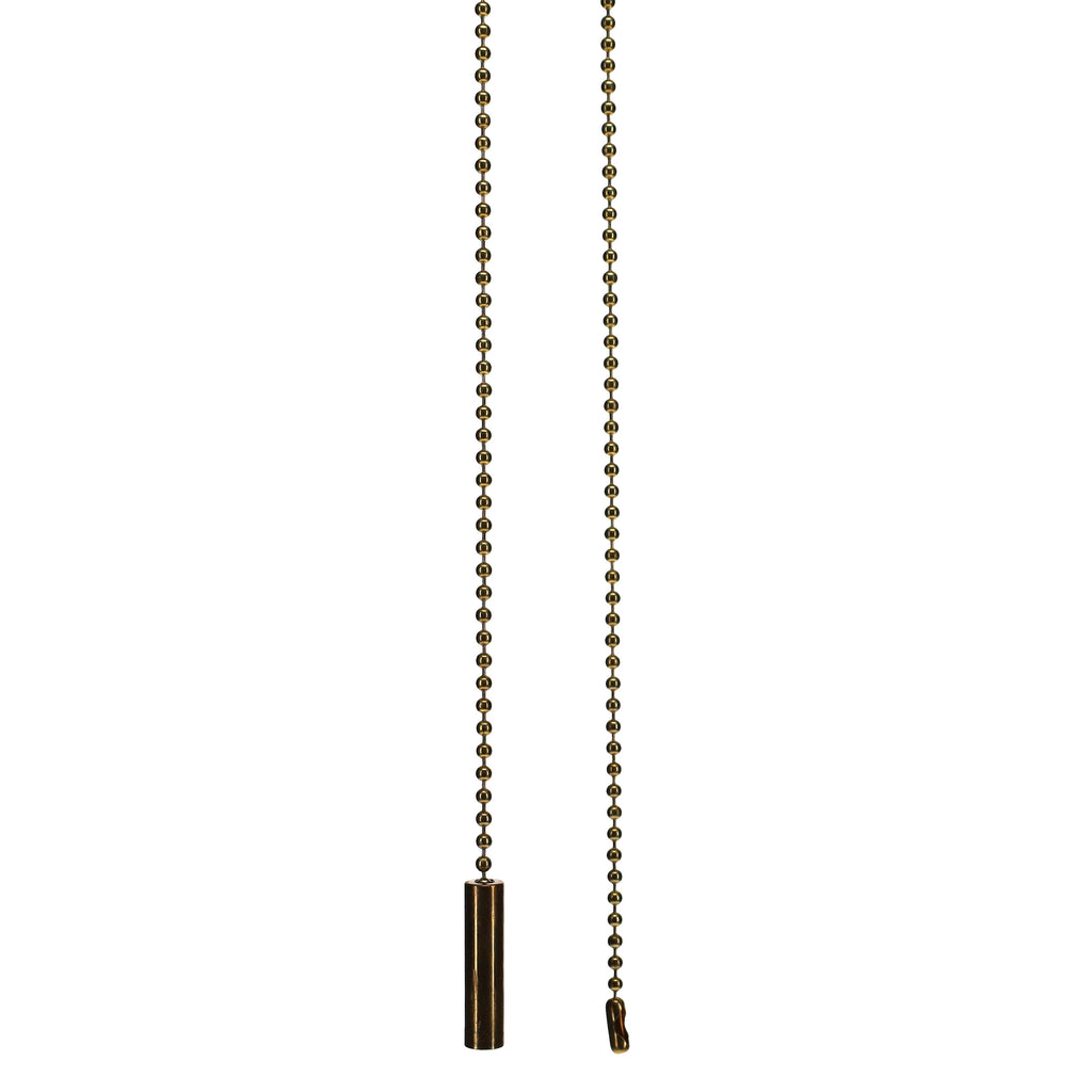 19-1/2" Length Brass Pull Chain Cylinder Pendant (15034)