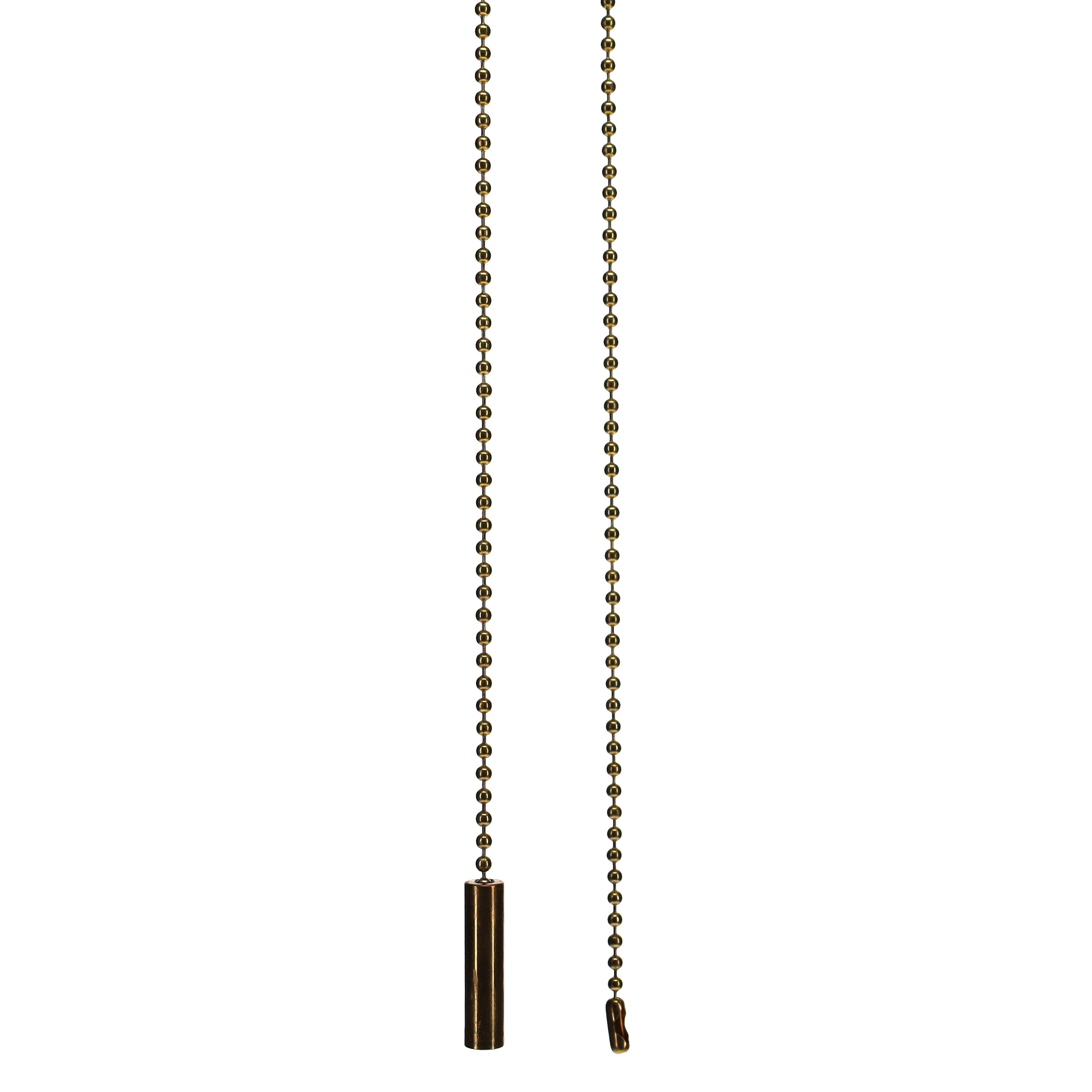 19-1/2" Length Brass Pull Chain Cylinder Pendant (15034)
