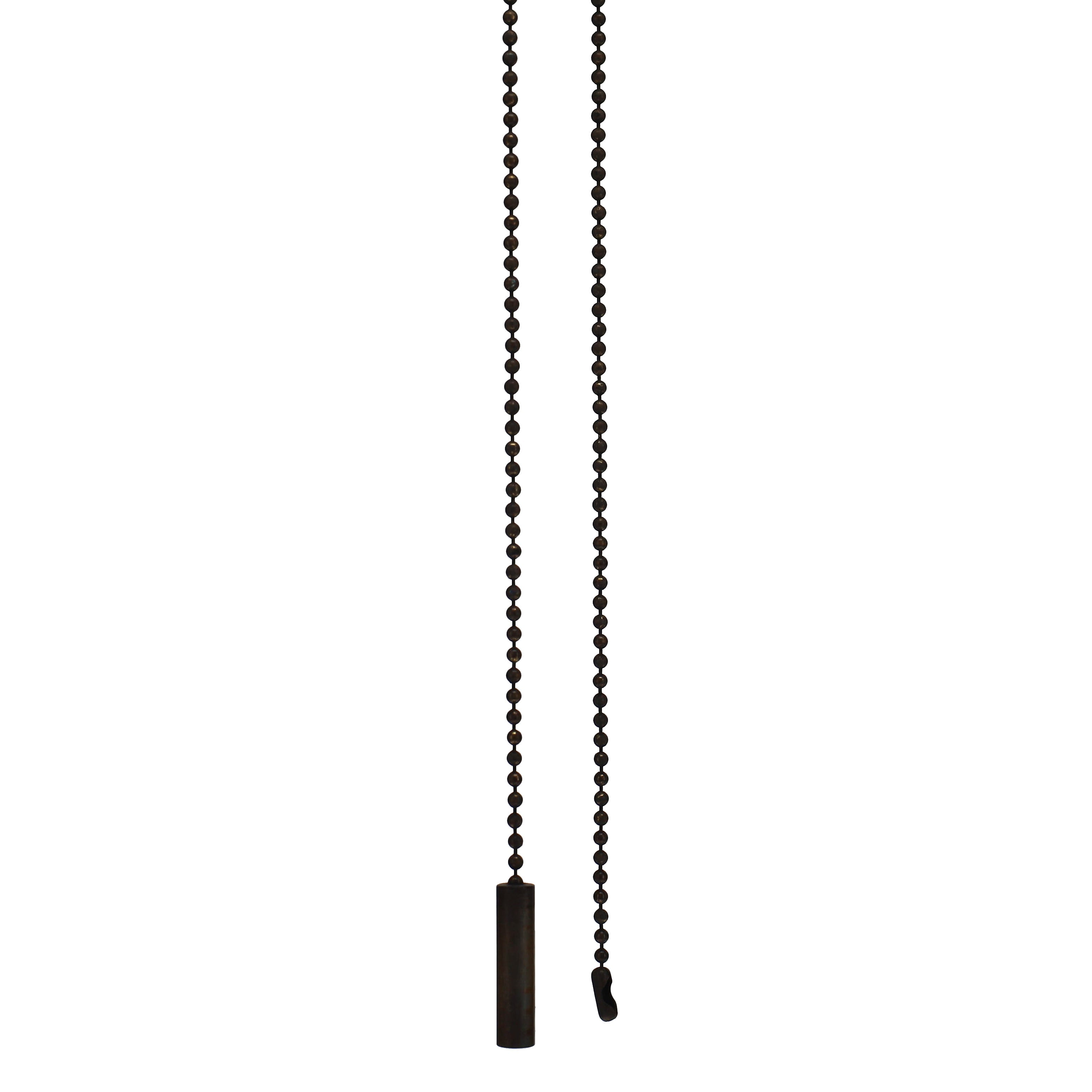 19-1/2" Length Brass Pull Chain Cylinder Pendant, Rustic Bronze (15034B)