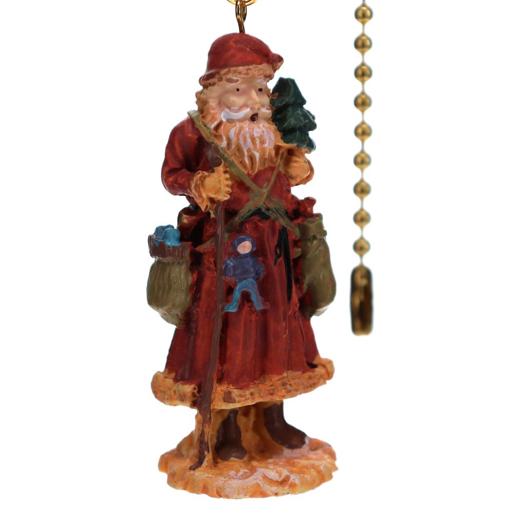 21" Length Brass Pull Chain Christmas Santa Claus (15038)
