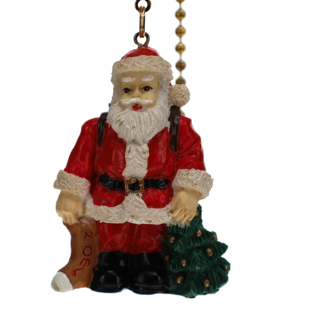 21" Length Brass Pull Chain Christmas Santa Claus (15039)