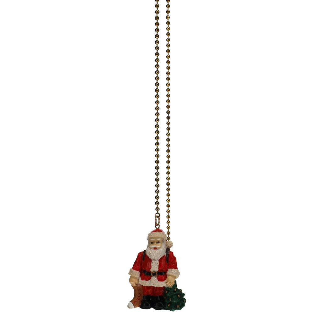 21" Length Brass Pull Chain Christmas Santa Claus (15039)