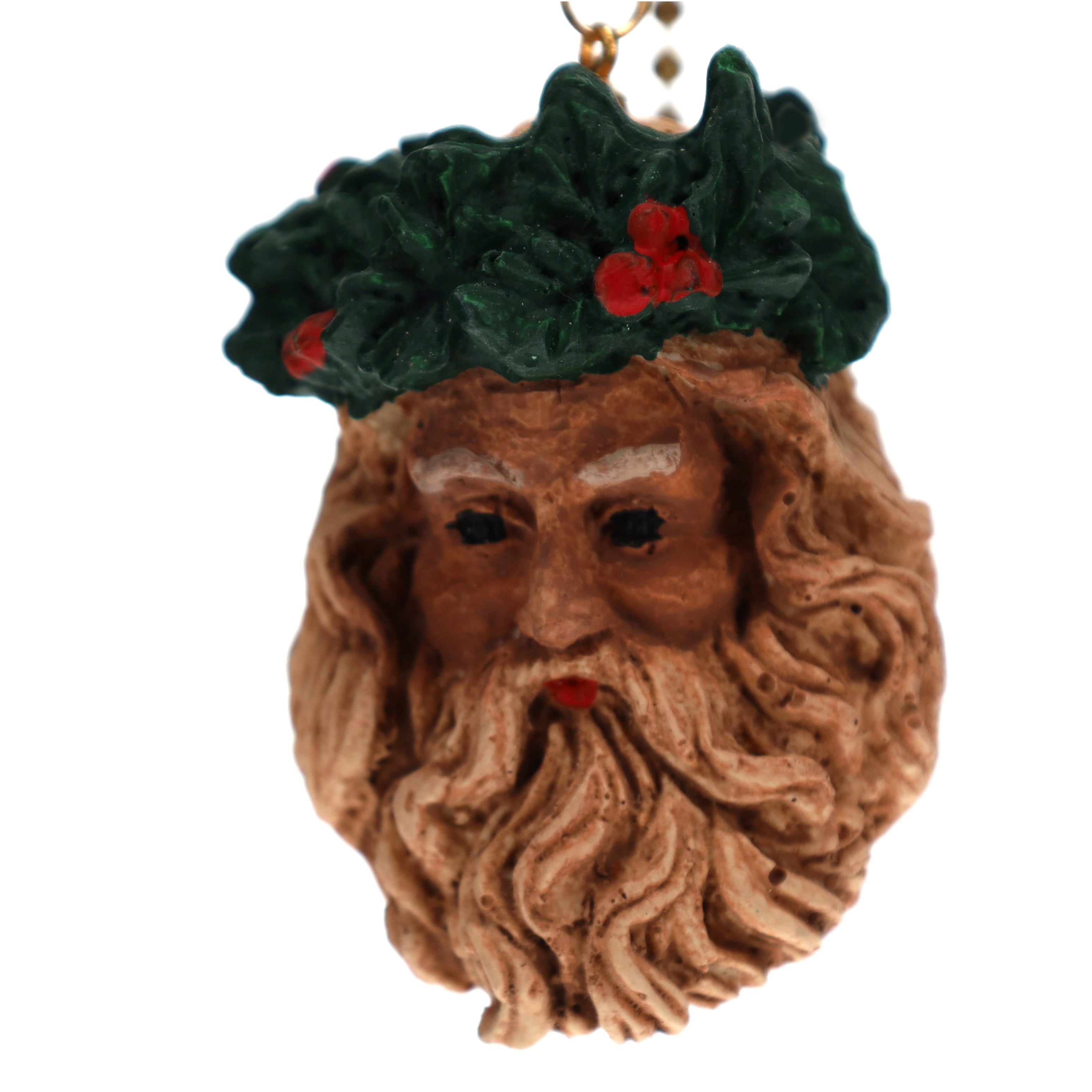 21" Length Brass Pull Chain Christmas Santa Claus Head (15041)