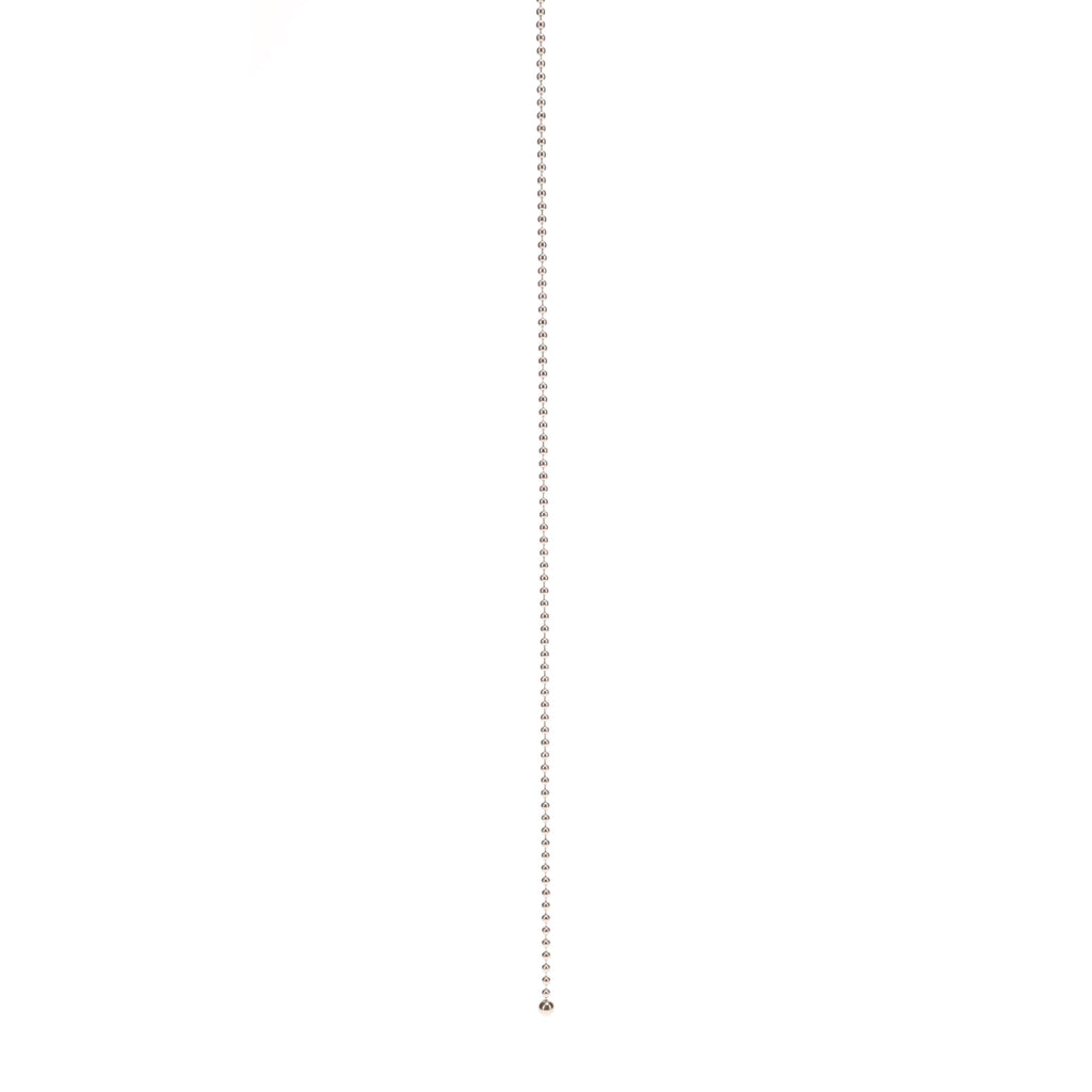 18" Length Nickel Pull Chain #6 Bead with Ball (15045)