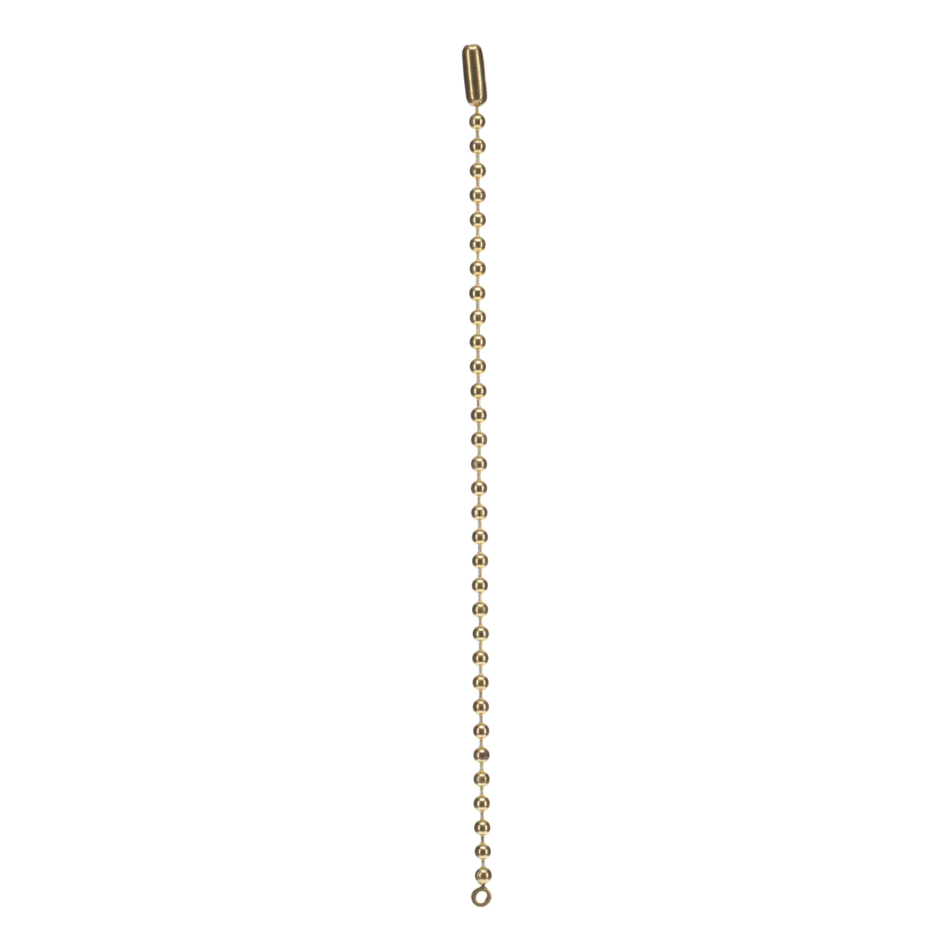 6" Length Brass Pull Chain #6 Bead with Coupling & Washer (15046)