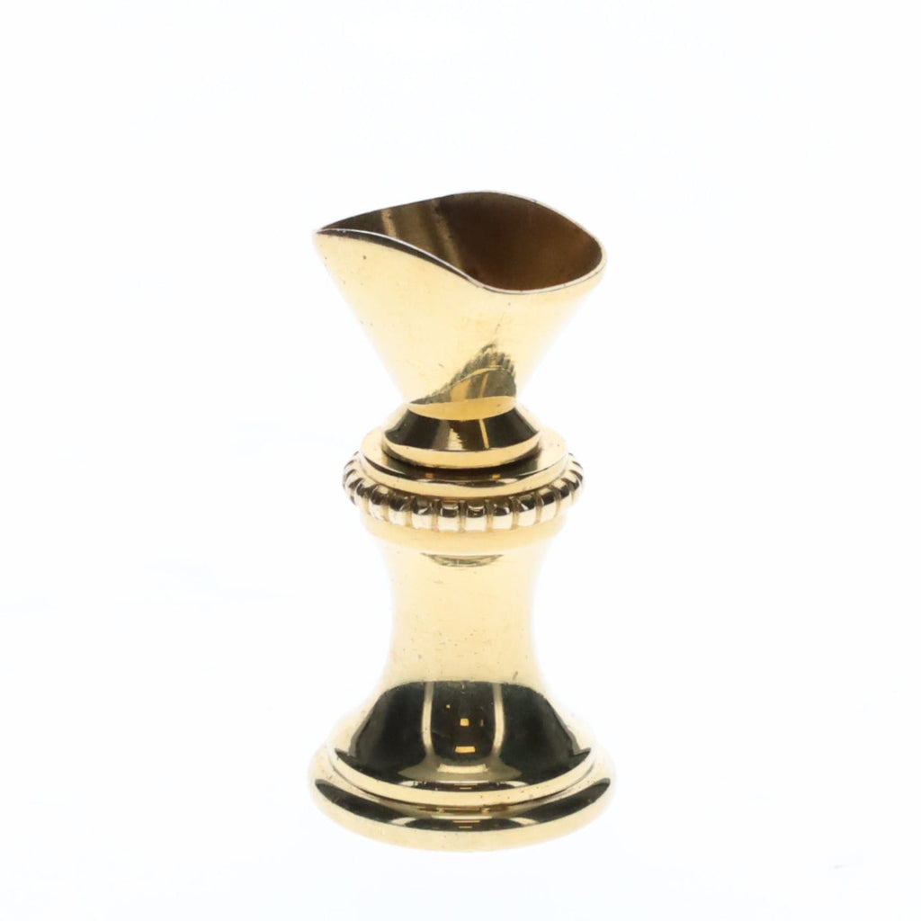1.2" Tall Brass Finial Base Goblet, 1/4-27F Tap (15097)