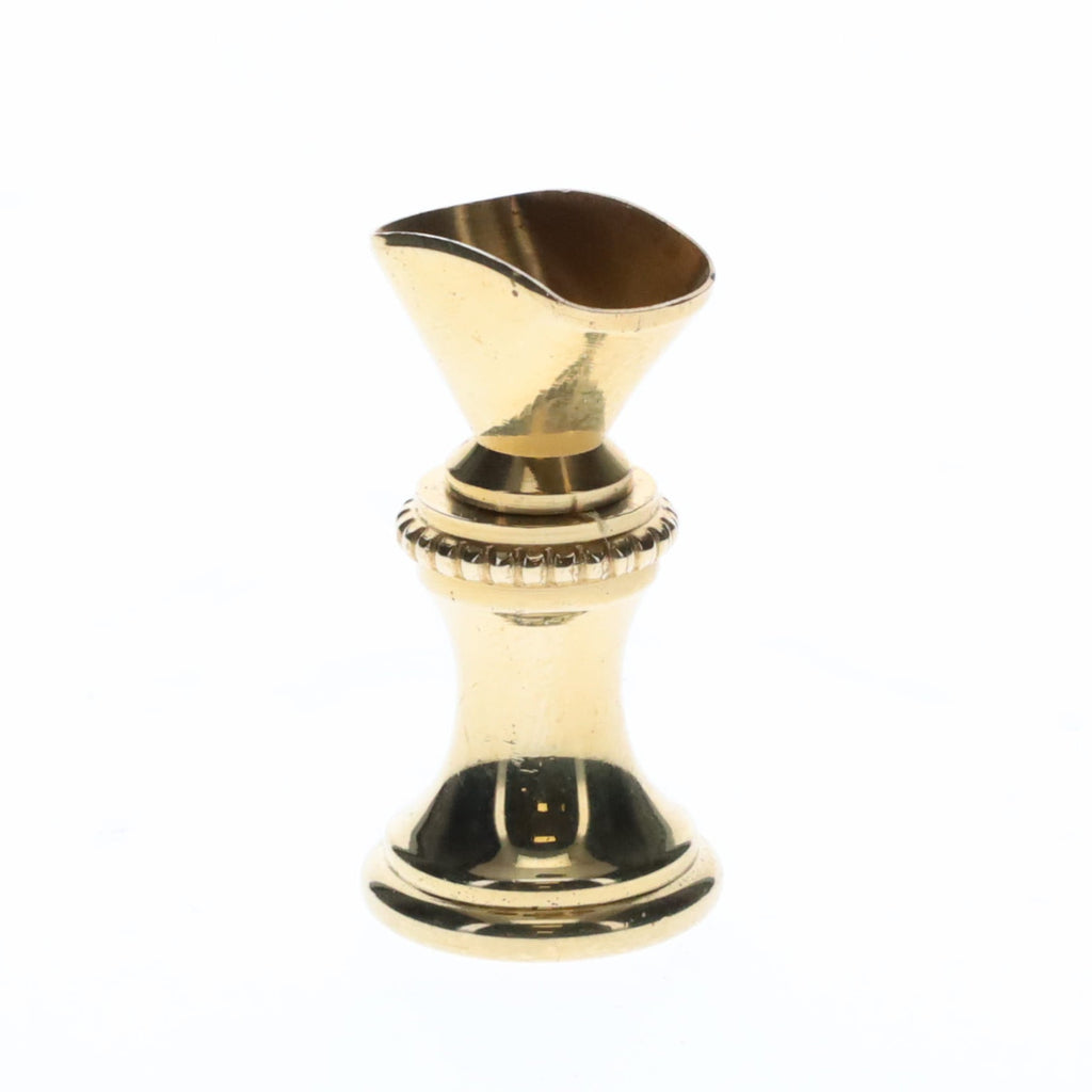 1.2" Tall Brass Finial Base Goblet, 1/4-27F Tap (15097)