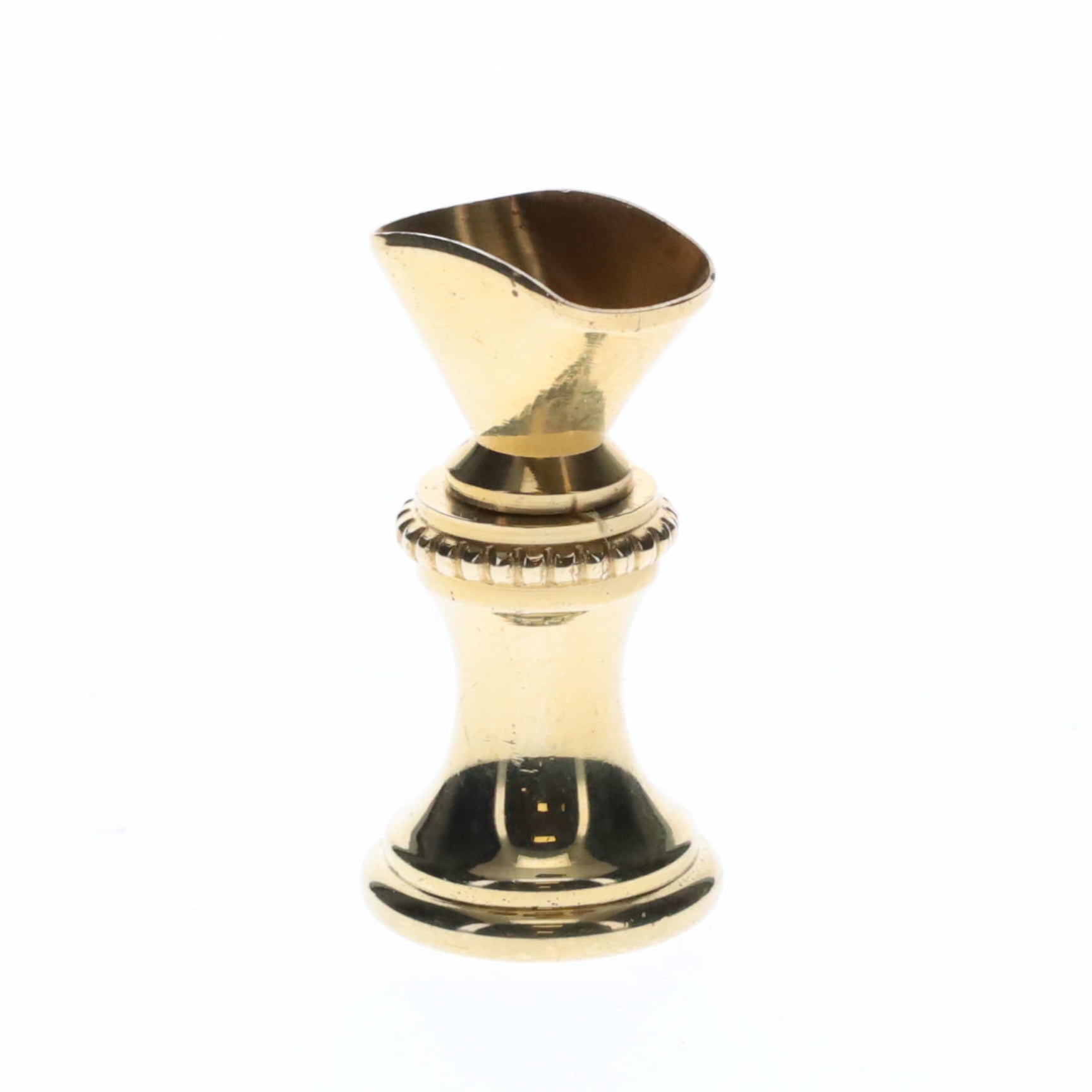 1.2" Tall Brass Finial Base Goblet, 1/4-27F Tap (15097)