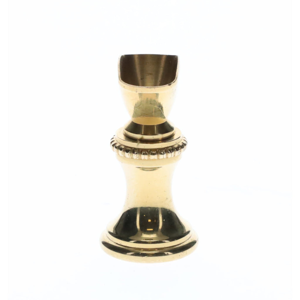 1.2" Tall Brass Finial Base Goblet, 1/4-27F Tap (15097)