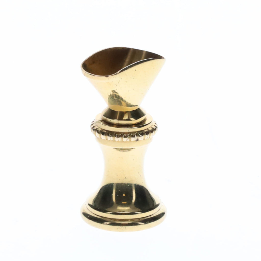 1.2" Tall Brass Finial Base Goblet, 1/4-27F Tap (15097)