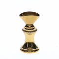 1.2" Tall Brass Finial Base Goblet, Darker Brass Finish, 1/4-27F Tap (15097D)