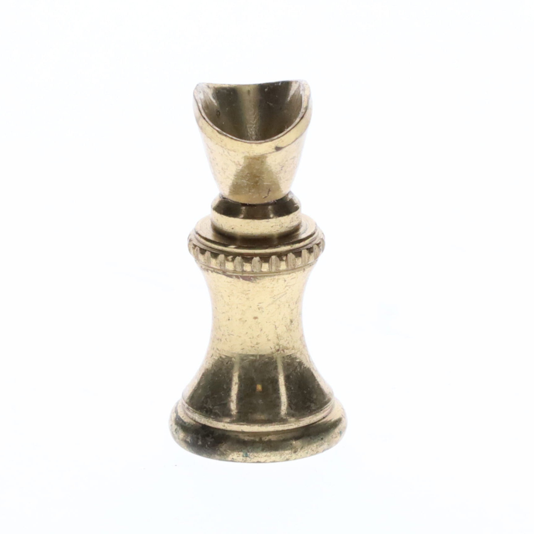 1.2" Tall Brass Finial Base Goblet, Unfinished Brass, 1/4-27F Tap (15097U)