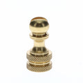 1.2" Tall Brass Finial Base, Cutout Opening, Unfinished, 1/4-27F Tap (15098)