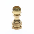 1.2" Tall Brass Finial Base, Cutout Opening, Unfinished, 1/4-27F Tap (15099)