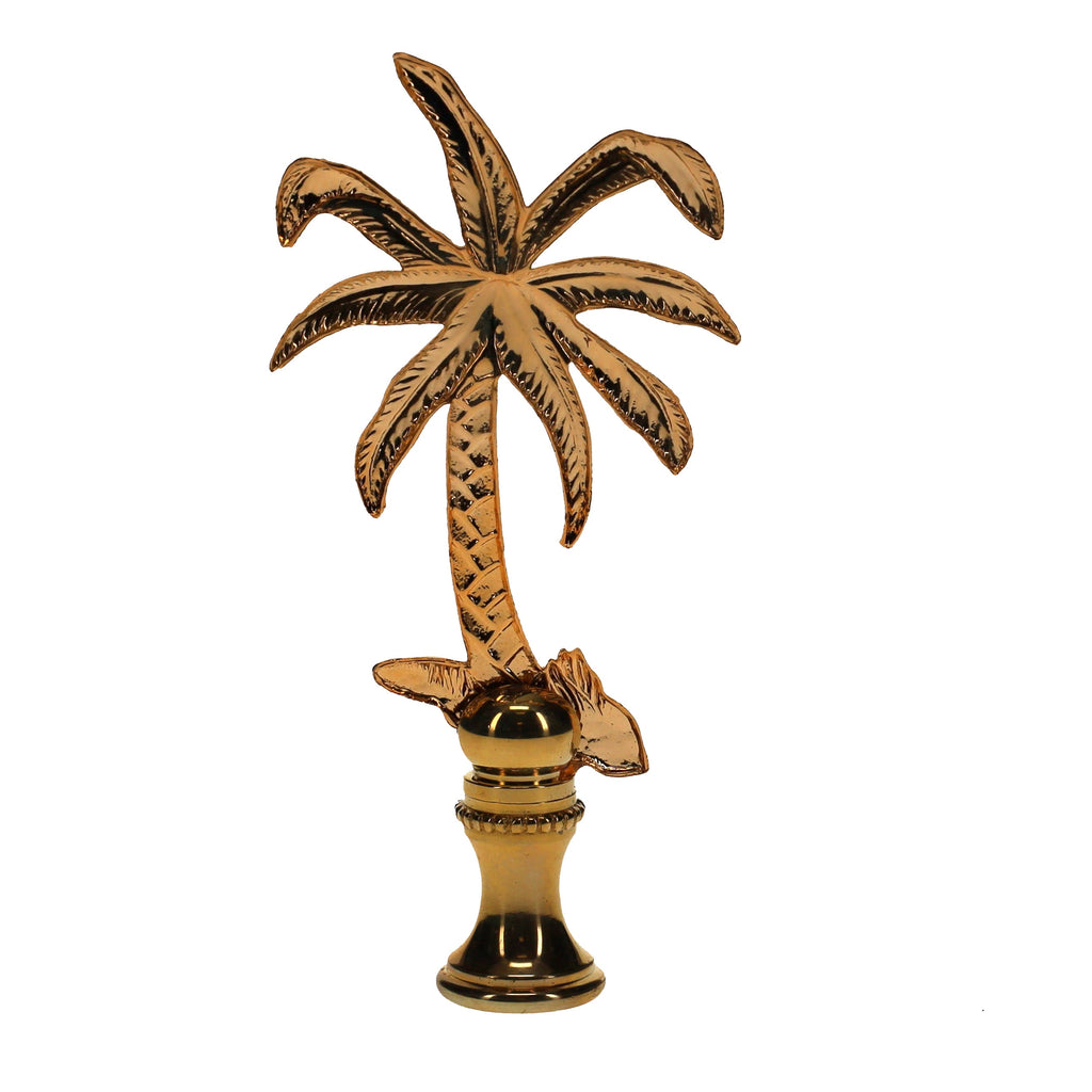 3-1/2" Tall Brass Finial Palm Tree 1/4-27F Tap (15110)