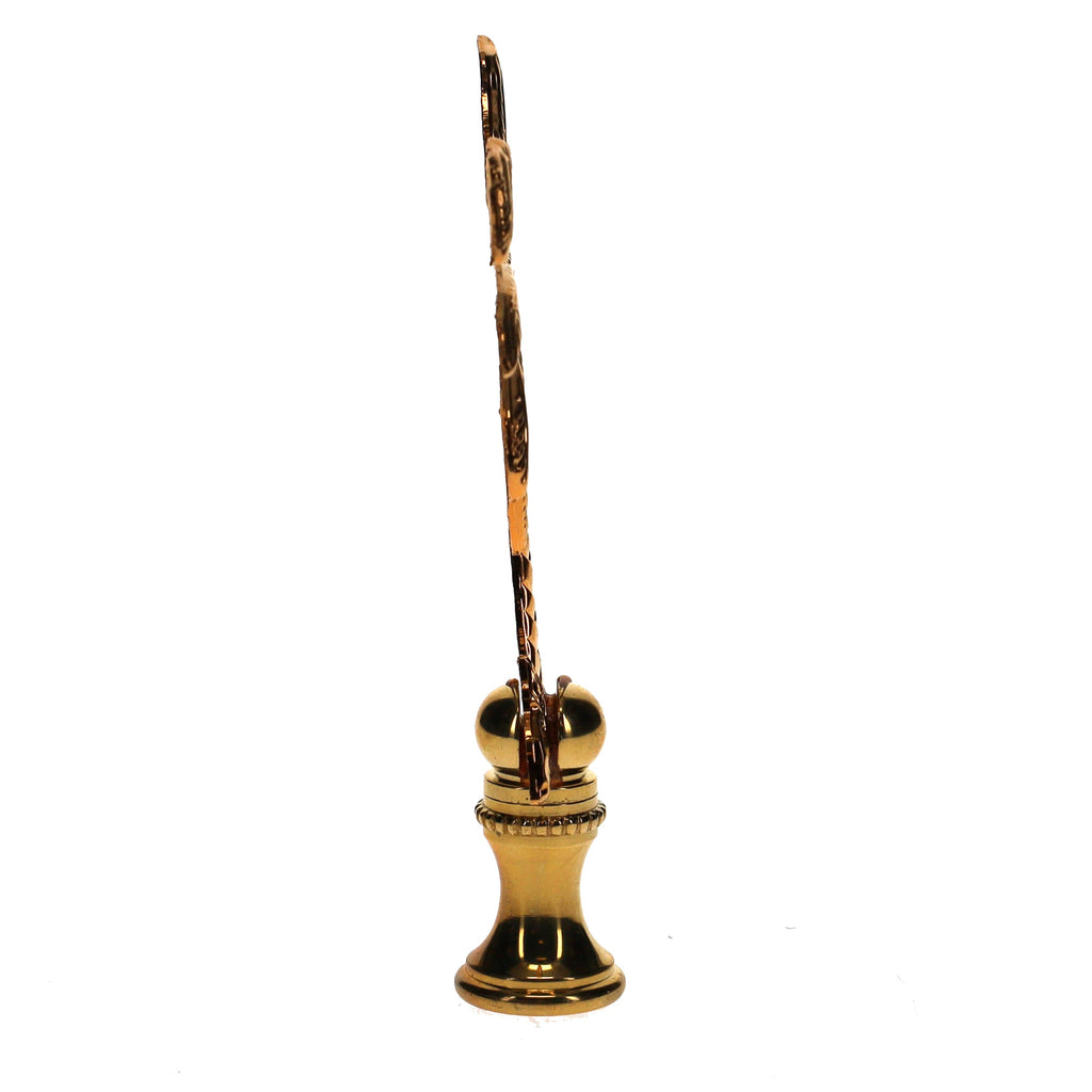 3-1/2" Tall Brass Finial Palm Tree 1/4-27F Tap (15110)