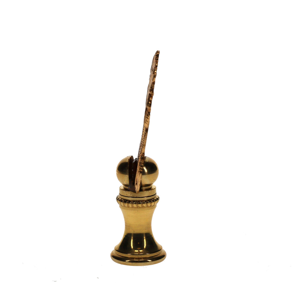2-3/8" Tall Brass Finial Palm Trees 1/4-27F Tap (15113)