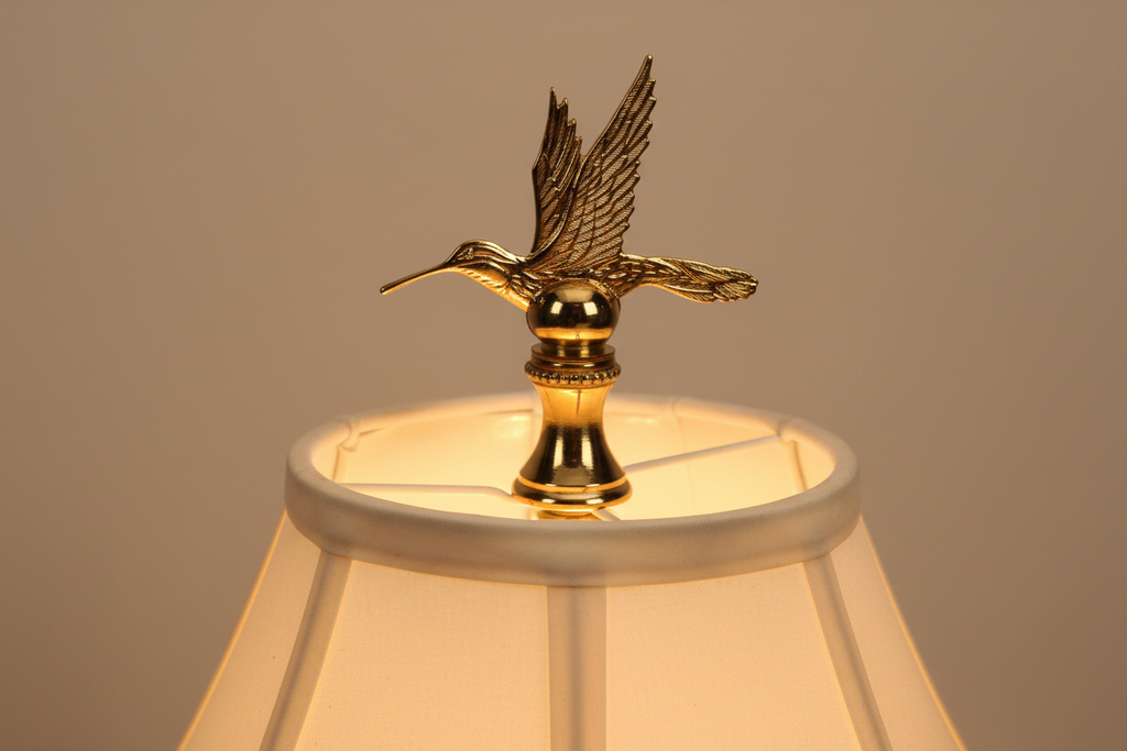 2-1/2" Tall Brass Finial Hummingbird 1/4-27F Tap (15123)