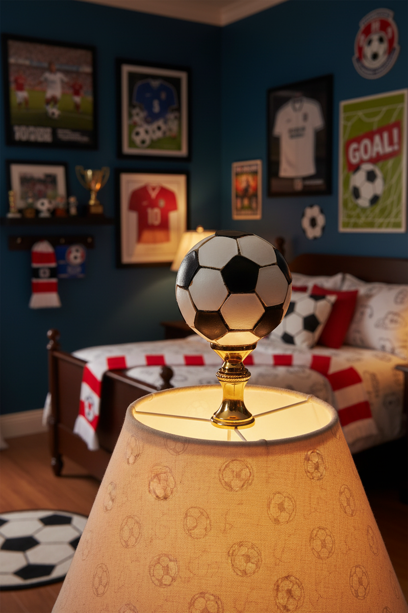 2-1/2" Tall Brass Finial Soccer Ball, 1-1/2" Diameter, 1/4-27F Tap (15125)