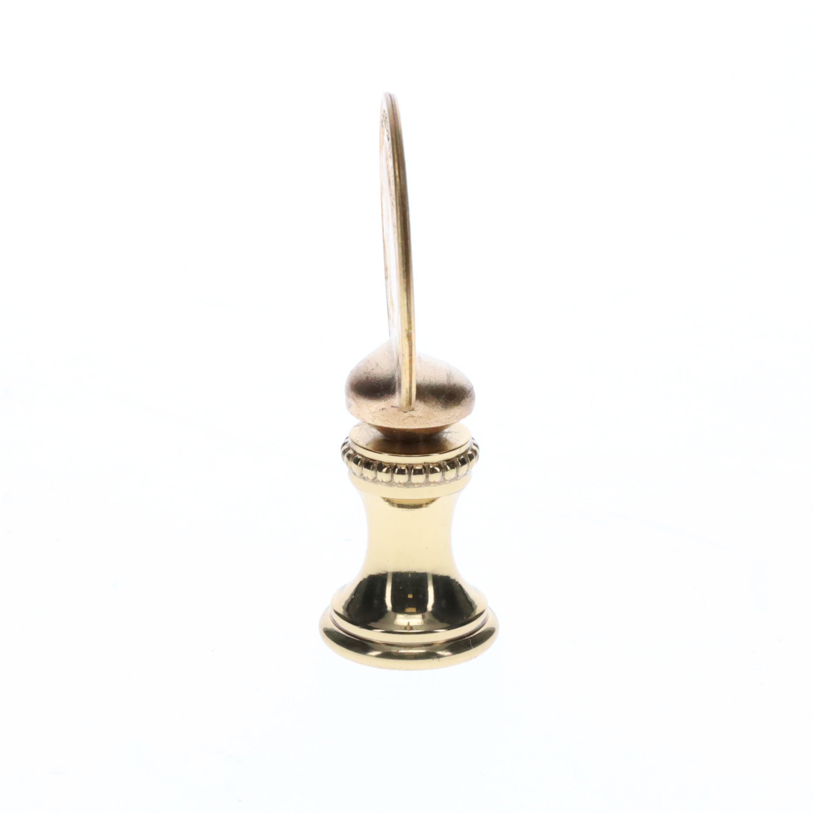 2" Tall Brass Finial Buffalo Nickel, 1/4-27F Tap (15131)