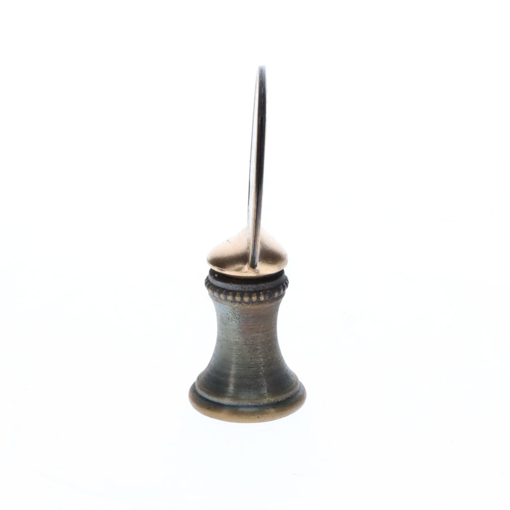 2" Tall Brass Finial Buffalo Nickel, Antique Bronze Finish, 1/4-27F Tap (15131BR)