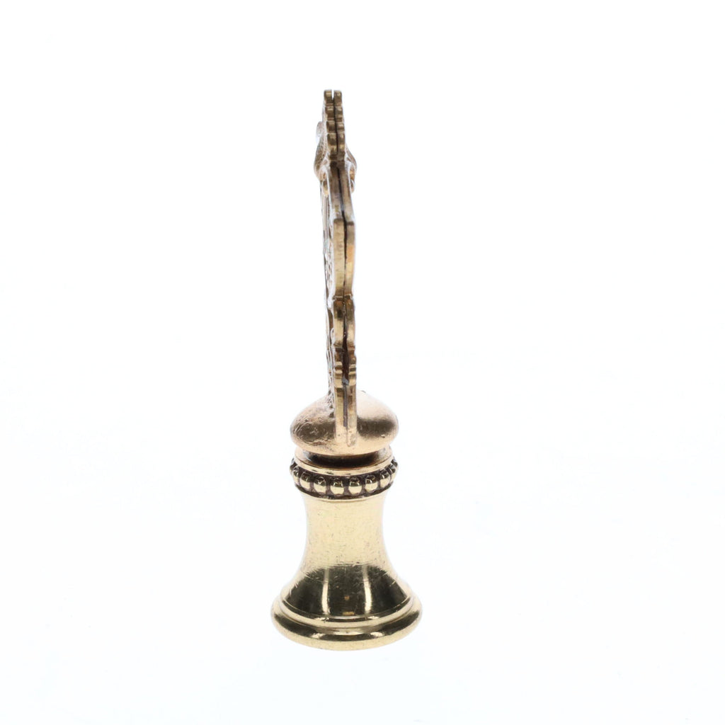 2-1/4" Tall Brass Finial Oriental Fan Scrollwork Pattern, 1/4-27F Tap (15132)